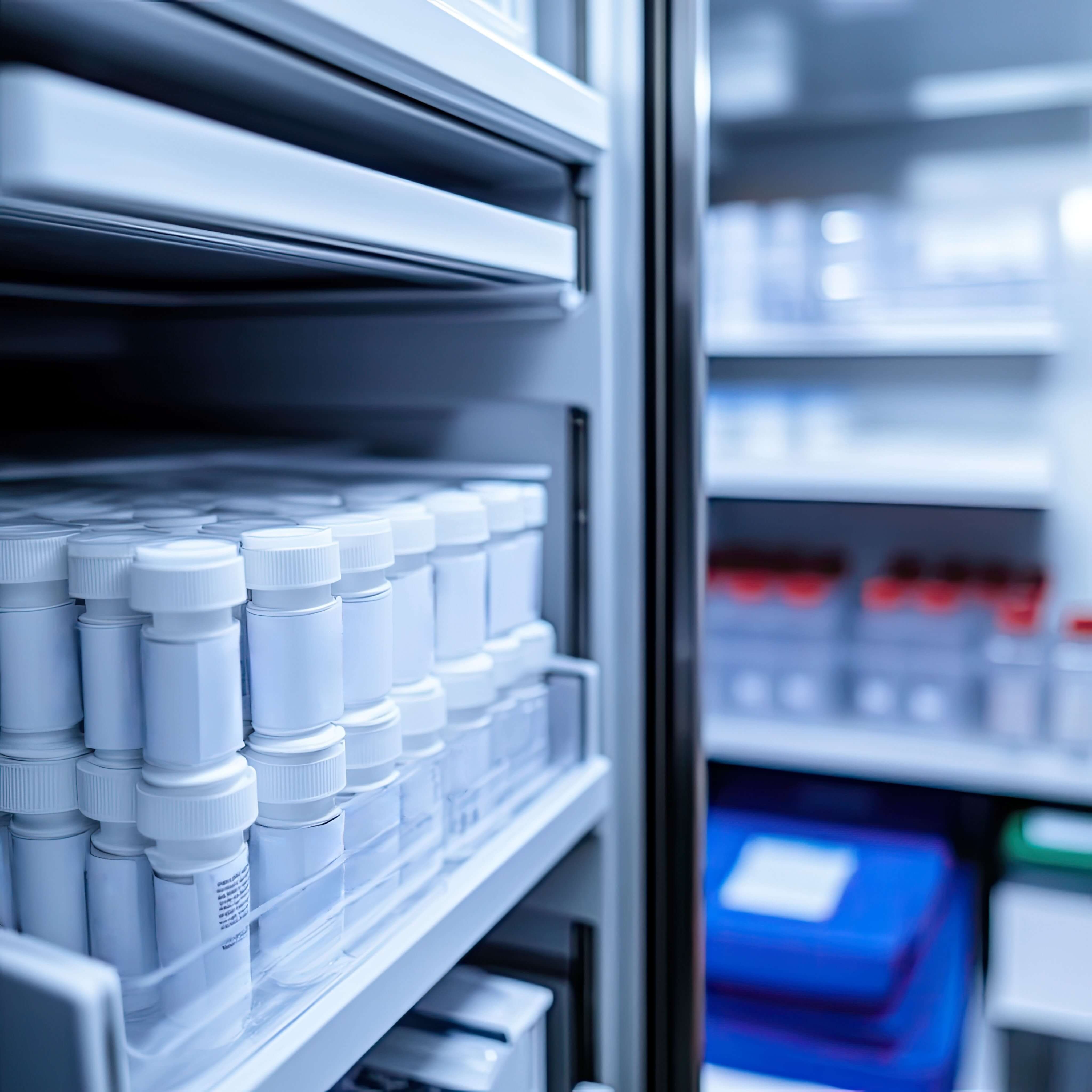 Frigo contenant des produits pharmaceutiques nécessitant un contrôle particulier 